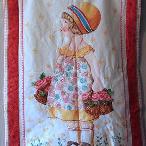 Vintage Mary Engelbreight Quilted Lap Blanket/Wall Hanging Multi 20" x 30" NEW